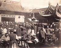 Strassenh�ndler in Shanghai um 1900