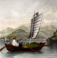 T. Allow, Chinese Boatman economizing Time and Labour, 1843