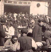 Platz in Shanghai um 1900